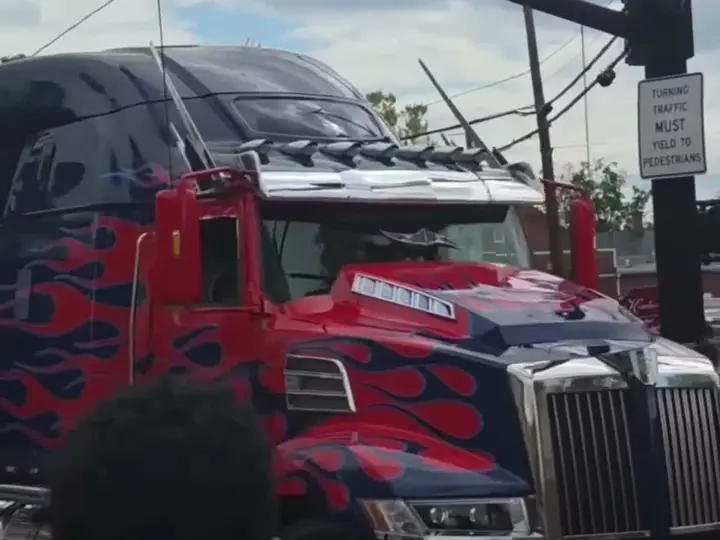 Life-size Optimus Prime truck
